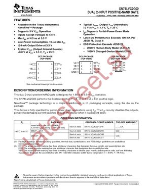 SN74LVC2G00DCTRE4 datasheet  